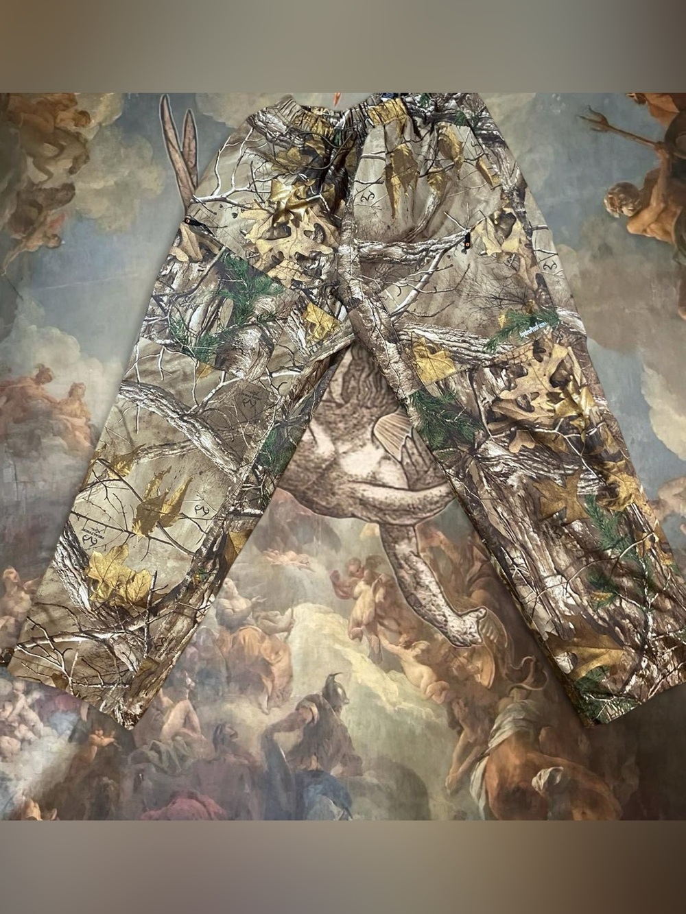 Field & Stream Realtree-Style Camo Elastic Waist Pants in Brown and Green